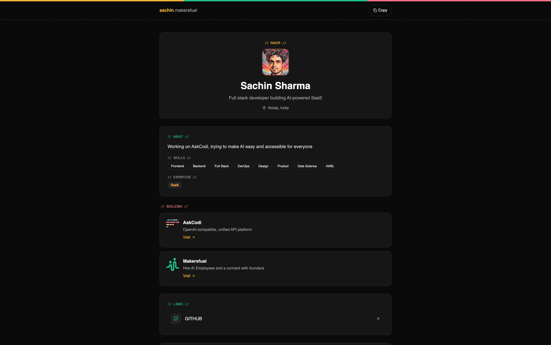 MakerLink Public Page